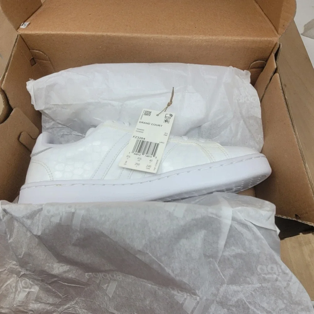 Adidas Women's Grand Court Sneakers Sz 8 M Cloudfoam Comfort White FZ3264